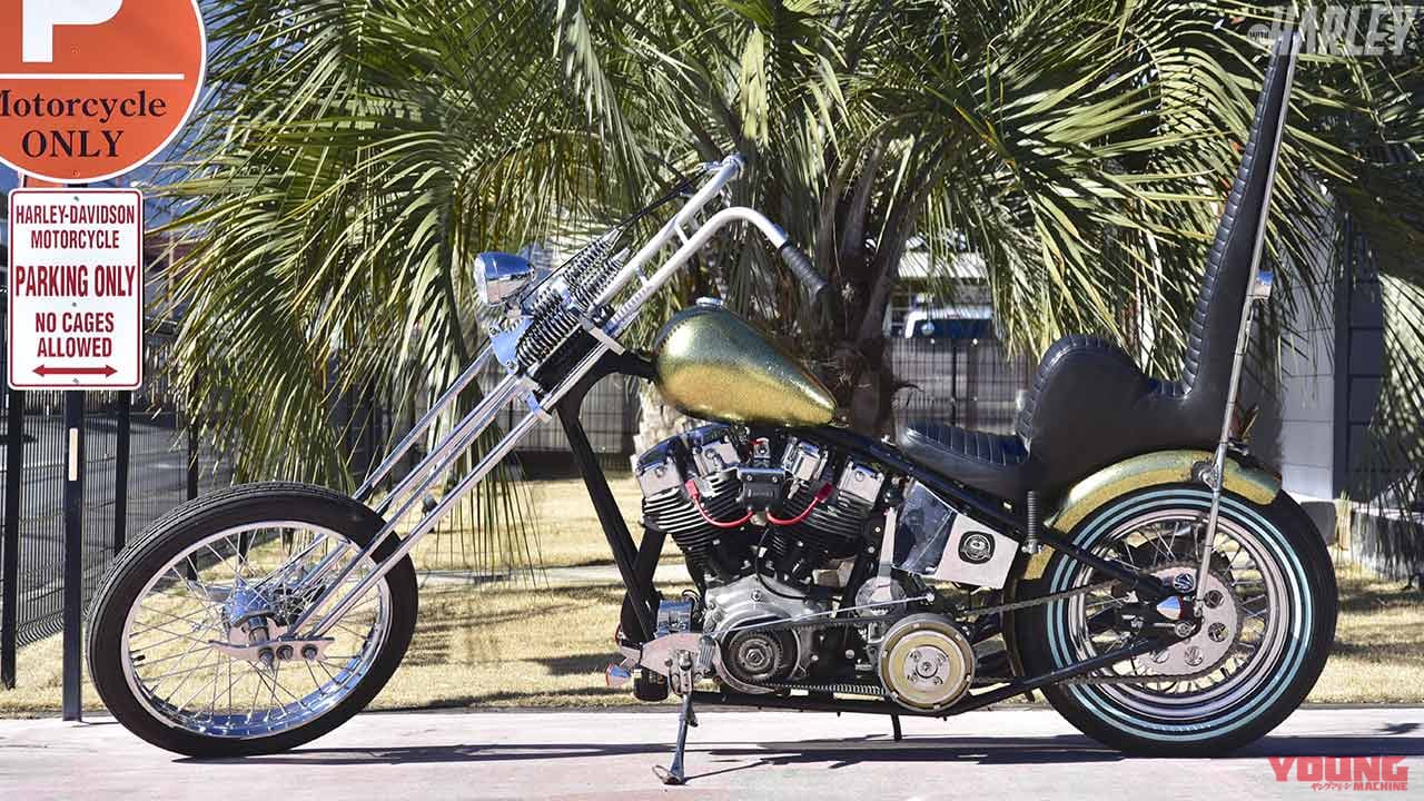 ハーレーダビッドソン リジッドショベルチョッパーカスタム|マイパフォーマンス|ハーレーカスタムトレンドニュース:’78リジッドショベルチョッパー【’70’sの香りが放つ強烈なインパクト】