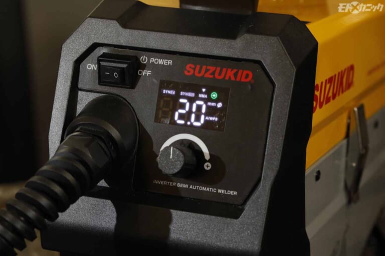 スズキッド 100V専用インバータノンガス半自動溶接機 SAYI-80N アーキュリー80ノヴァ|調整ダイヤル|サンメカならやっぱり気になる溶接機 〜家庭用電源で楽しむ工作機械の世界〜