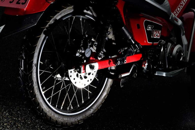 ホンダCT125ハンターカブ|リヤスポークホイール|ホンダCT125ハンターカブはビッグアドベンチャーの”レプリカ”!?【丸山浩の人気車分析】