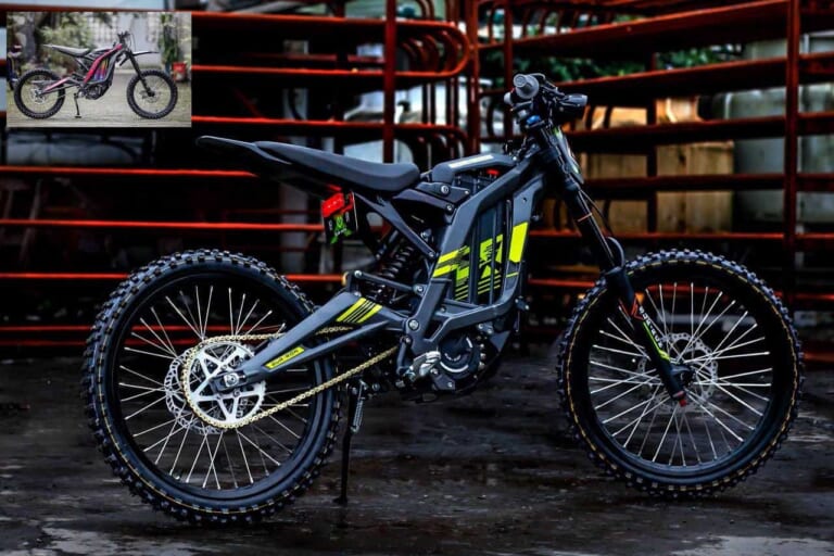 SUR-RON Light Bee X(写真大)/SUR-RON Light Bee S(写真小)|エンジンじゃできなかった! イオン海老名SCに電動バイク専用 インドアスポーツ施設「e-TRAIL PARK」