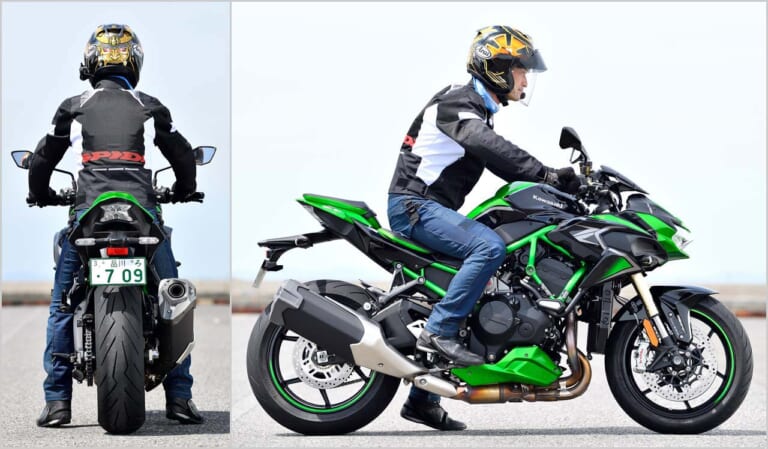 カワサキZ H2 SE|ライディングポジション|カワサキZ H2 SE試乗インプレッション【振り幅の広い電子制御サスペンションで魅力アップ】