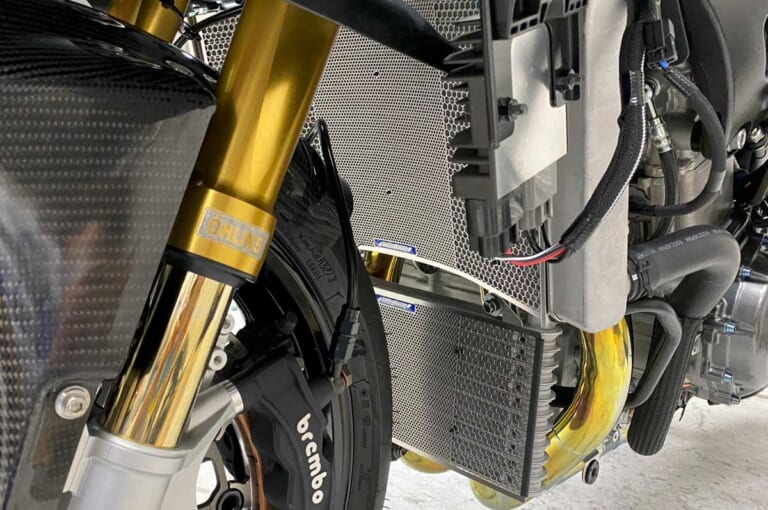 エッチングファクトリー|GSX1300R('21~)用ラジエター&オイルクーラーガードセット|ハニカムメッシュ|シン・ハヤブサに専用設計のラジエターコアガードが登場〈エッチングファクトリー〉
