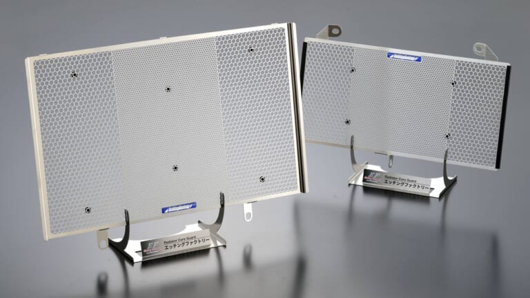 エッチングファクトリー|GSX1300R('21~)用ラジエター&オイルクーラーガードセット|シン・ハヤブサに専用設計のラジエターコアガードが登場〈エッチングファクトリー〉