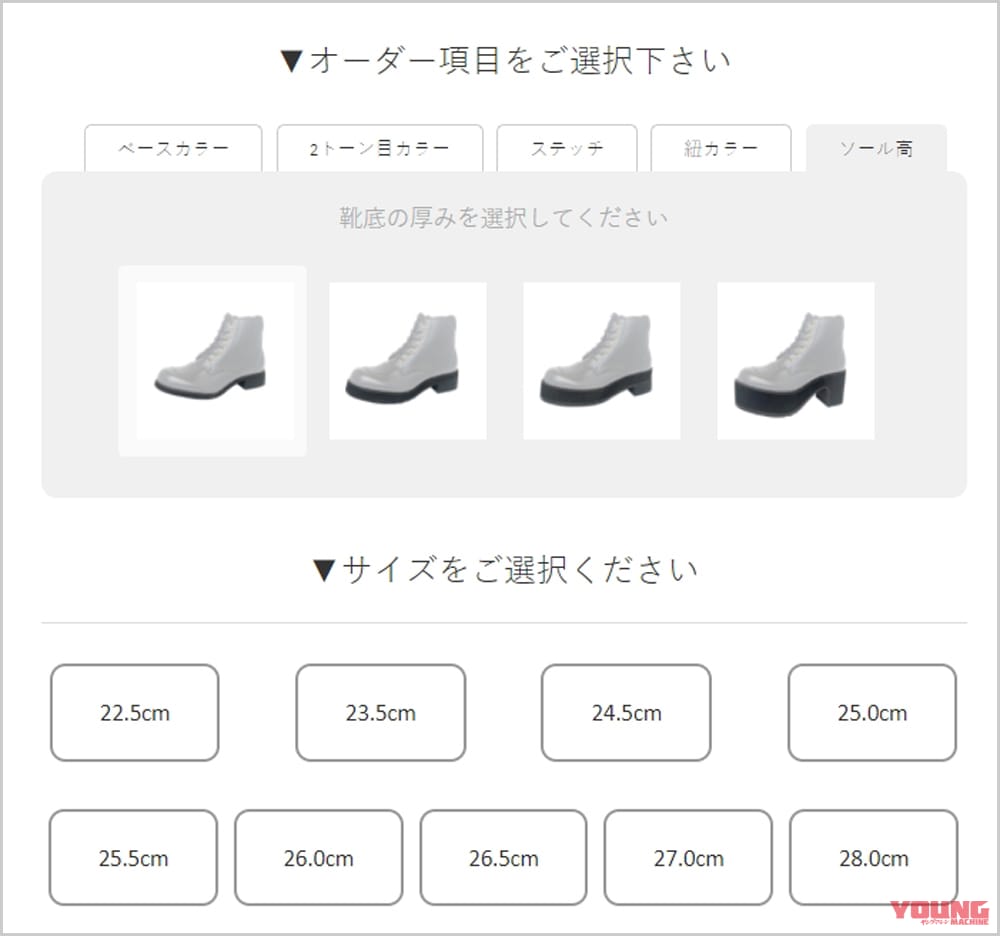 ワイルドウイング|ブーツ|カラーオーダー画面|カラーオーダーで自分だけのバイク用ブーツをカスタム〈ワイルドウイング〉