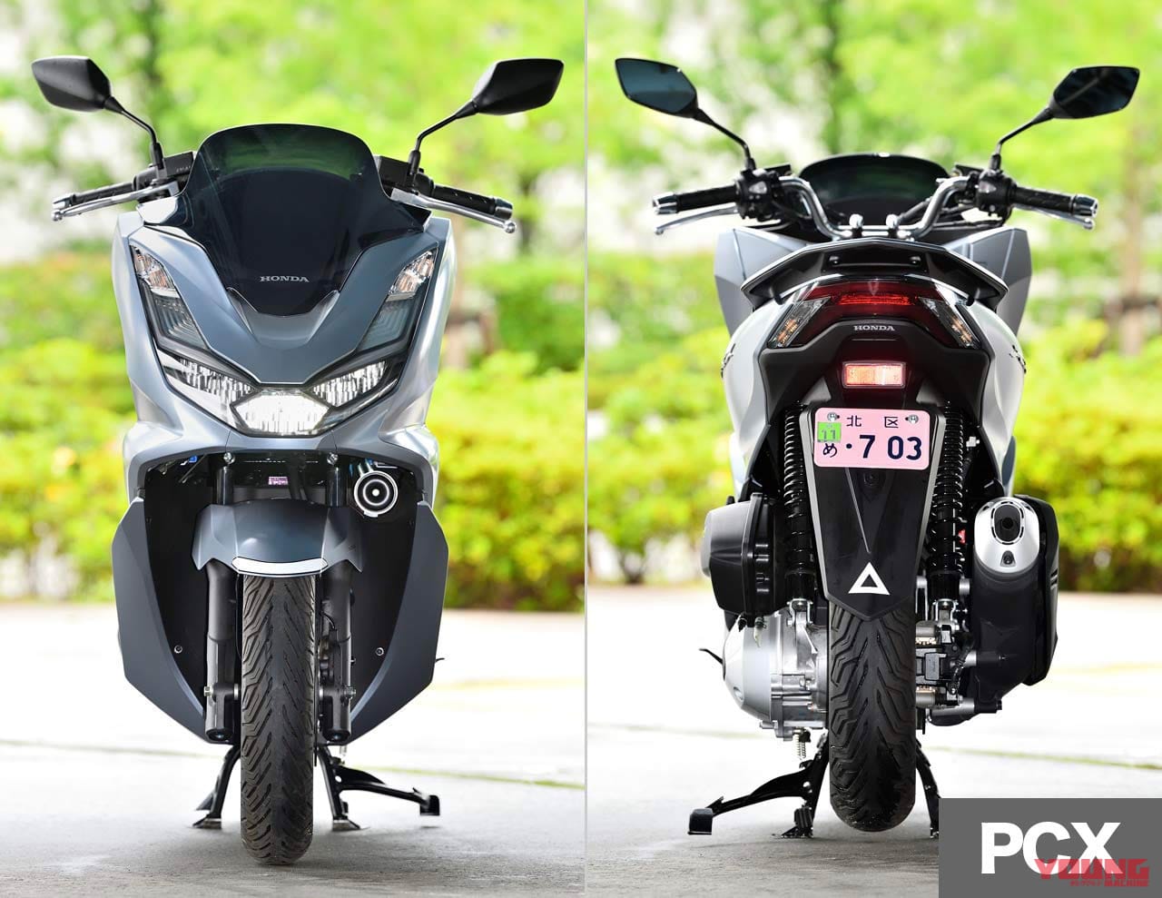 ホンダPCX|スタイリング|令和の原付二種HY戦争勃発?! ヤマハNMAX vs ホンダPCX〈#1 ディテール徹底比較〉
