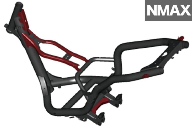 ヤマハNMAX|フレーム|令和の原付二種HY戦争勃発?! ヤマハNMAX vs ホンダPCX〈#1 ディテール徹底比較〉