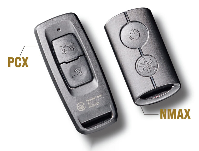ヤマハNMAX/ホンダPCX|キーレスシステム|令和の原付二種HY戦争勃発?! ヤマハNMAX vs ホンダPCX〈#1 ディテール徹底比較〉