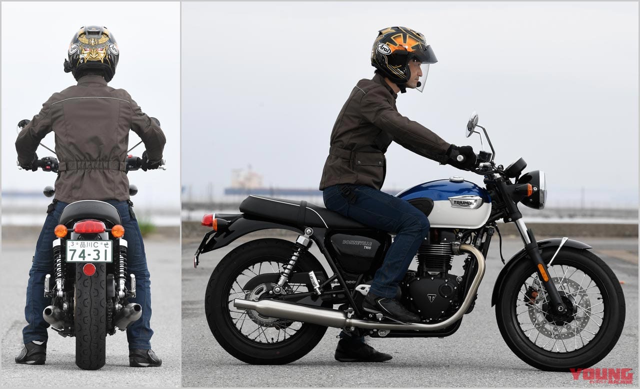 トライアンフ ボンネビルT100|ライディングポジション|スタイリング|大型ビギナーに最適! トライアンフ ボンネビルT100試乗インプレッション【完成度の高いエンジンを搭載】
