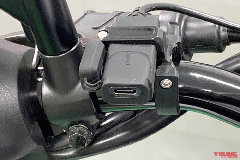 |ハンドルバーにコンパクト装着! 急速充電に対応したUSB-C電源ポート〈キジマ〉