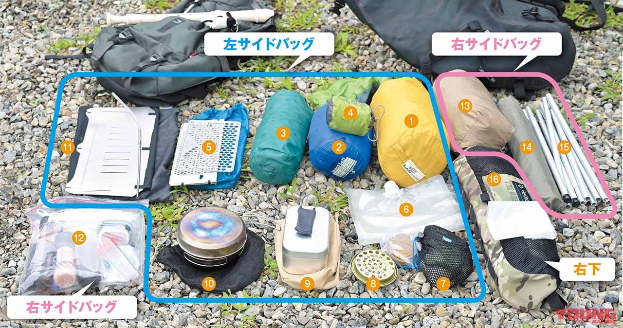 林道キャンプツーリング|装備|軽量コンパクト|林道キャンプツーリングのための軽量コンパクト装備&パッキング術のススメ〈リコーダートキャンプツーリング|後編〉