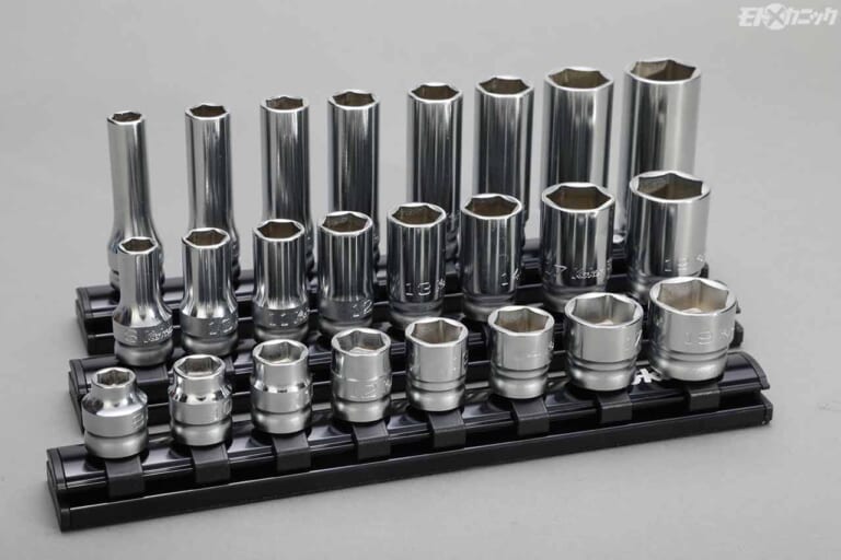 6角ソケットセットシリーズ|バイク整備工具は適材適所がキモ。72歯ラチェット&スリムでコンパクトなソケット群〈コーケン〉