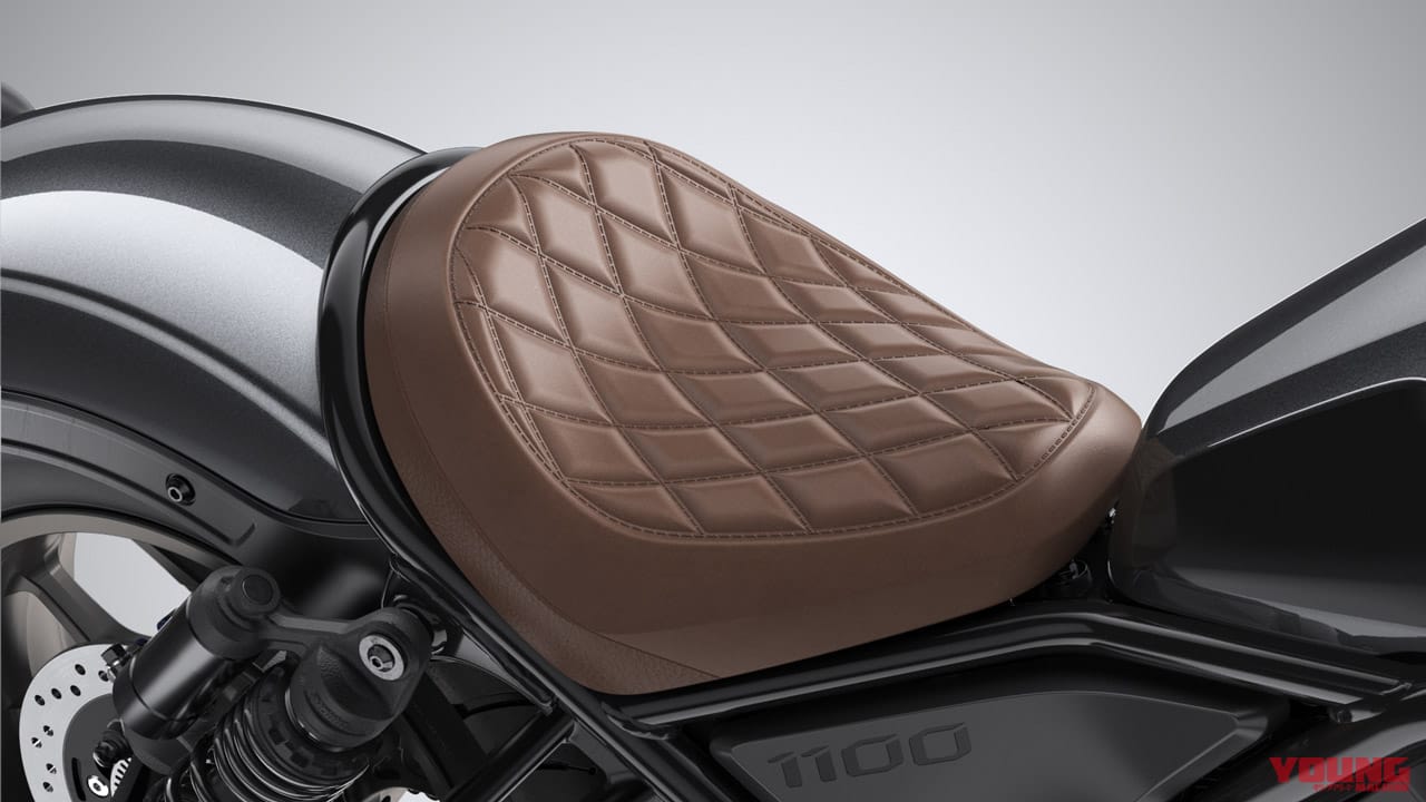 ホンダ レブル1100DCT|スペシャルメインシート(茶)|ホンダ レブル1100 DCT ディテール写真解説【タフで力強いスタイリングに扱いやすさをプラス】