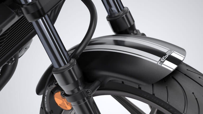 ホンダ レブル1100DCT|ショートフロントフェンダー|ホンダ レブル1100 DCT ディテール写真解説【タフで力強いスタイリングに扱いやすさをプラス】