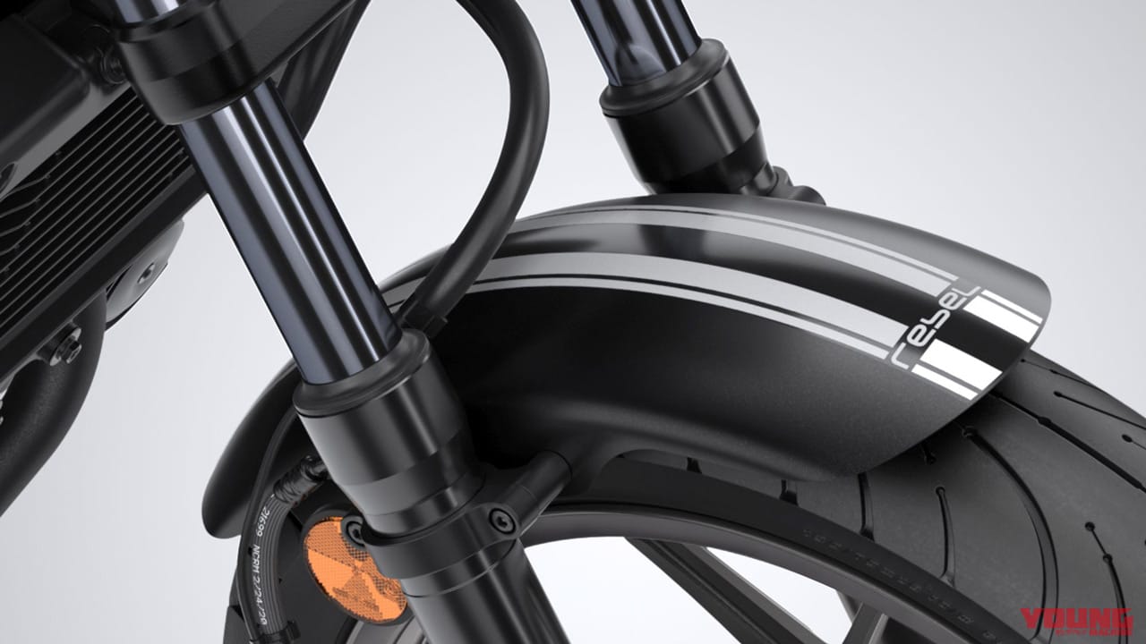 ホンダ レブル1100DCT|ショートフロントフェンダー|ホンダ レブル1100 DCT ディテール写真解説【タフで力強いスタイリングに扱いやすさをプラス】