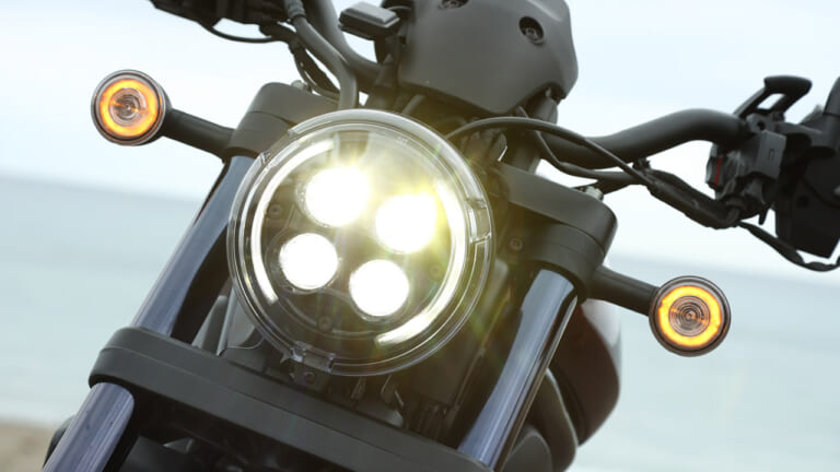 ホンダ レブル1100DCT|LEDヘッドライト|ホンダ レブル1100 DCT ディテール写真解説【タフで力強いスタイリングに扱いやすさをプラス】
