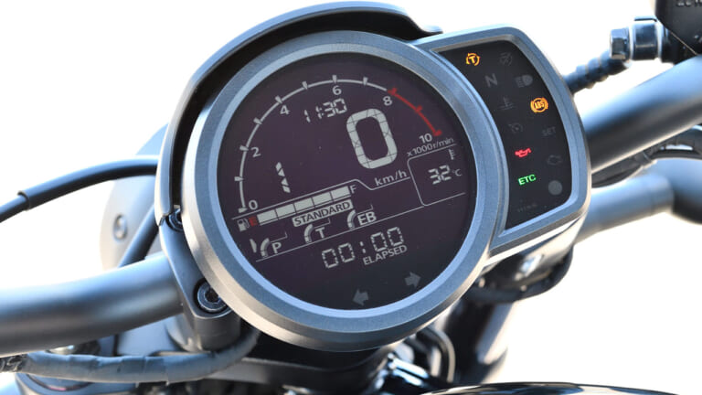 '21 ホンダ レブル1100|メーター|ホンダ レブル1100MTモデル試乗インプレッション【”クルーザー”の概念を再構築】