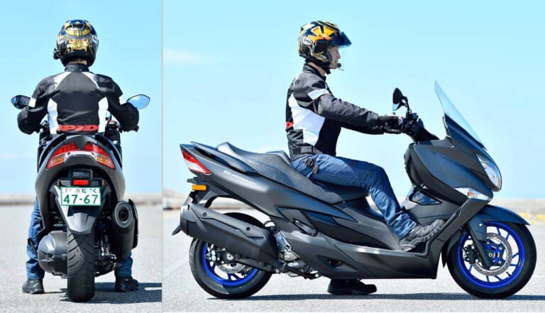 '21 スズキ バーグマン400ABS|ライディングポジション|スズキ バーグマン400試乗インプレッション【国産唯一の400ccビッグスクーター健在】