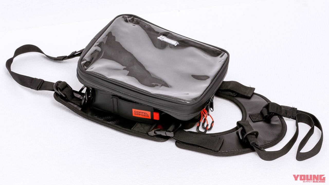 ドッペルギャンガー ターポリンタイダウンタンクバッグ|ドッペルギャンガー ターポリンタイダウンタンクバッグ試用インプレ【樹脂カバーにも取り付けOK】