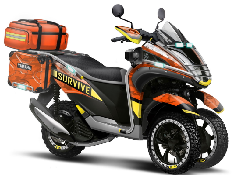 ラフロード トリシティ コンセプト|ツーリングが楽しめて有事に役立つ! ヤマハが「トリシティ」の悪路対応コンセプトを公開