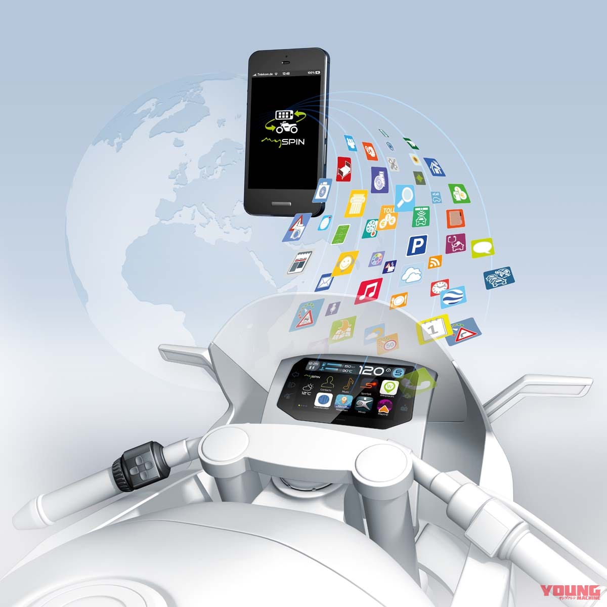 |次はカワサキ「ニンジャH2SX」の新型か?! ボッシュのスマホ連動システム『mySPIN』