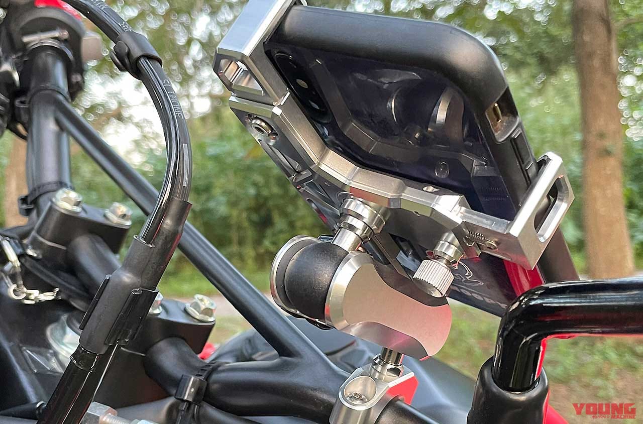 |バイク専用デバイスホルダー「マウントシステム」がさらに進化。幅広い車種に対応し、林道ツーリングでも大活躍!!