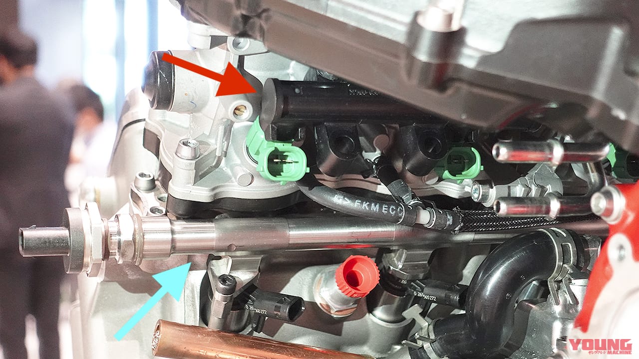 カワサキ|水素エンジン|直噴|スーパーチャージャー|燃料ライン|ついに見えた! カワサキの水素エンジンはスパチャ+直噴か!?