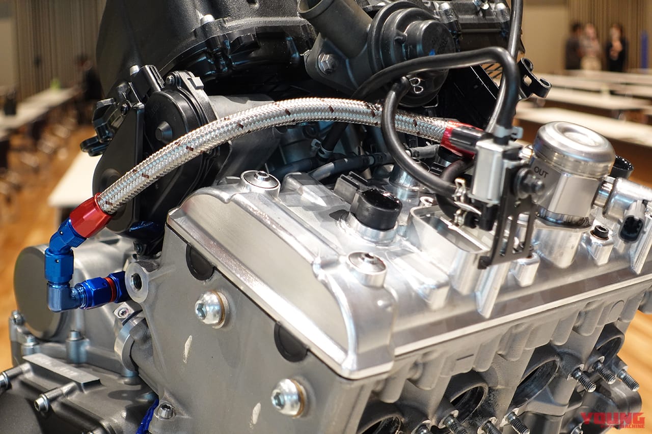 カワサキ|水素エンジン|直噴|スーパーチャージャー|燃料ライン|ついに見えた! カワサキの水素エンジンはスパチャ+直噴か!?