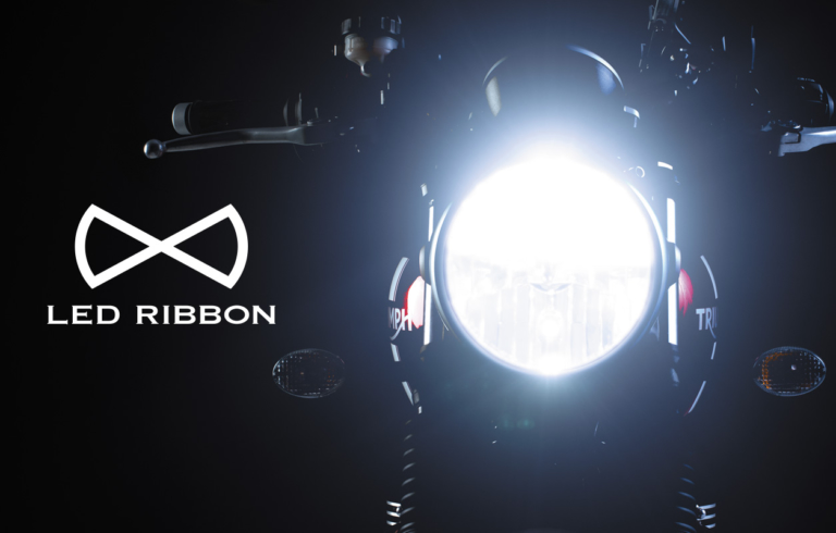 革命的な明るさ、バイク用ヘッドライト「LED RIBBON」