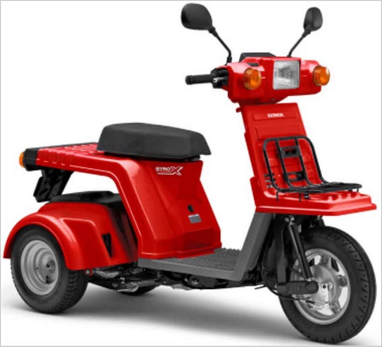 2024 HONDA GYRO X BASIC|ファイティングレッド|ホンダ ジャイロXベーシック/スタンダード〈いま国内で買える新型バイクカタログ|原付一種(50cc以下)〉