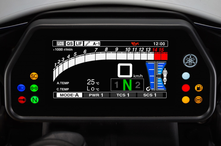 ヤマハ YZF-R1/M|メーター|個性派&傑作揃いの”メーター”年代記〈’10年代以降〉【カラー液晶がデビューしジワジワ浸透中】