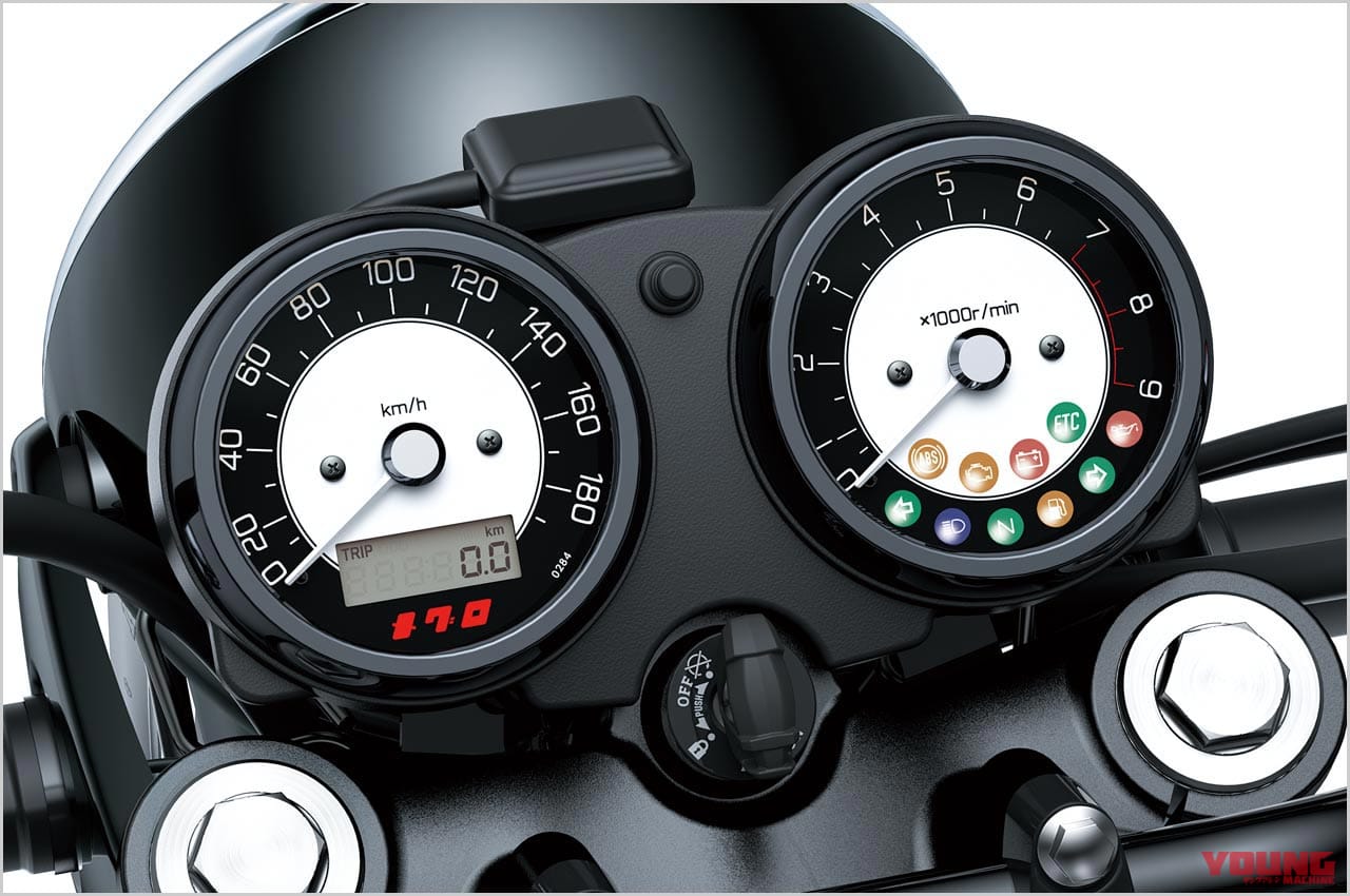 カワサキ メグロK3|個性派&傑作揃いの”メーター”年代記〈’10年代以降〉【カラー液晶がデビューしジワジワ浸透中】