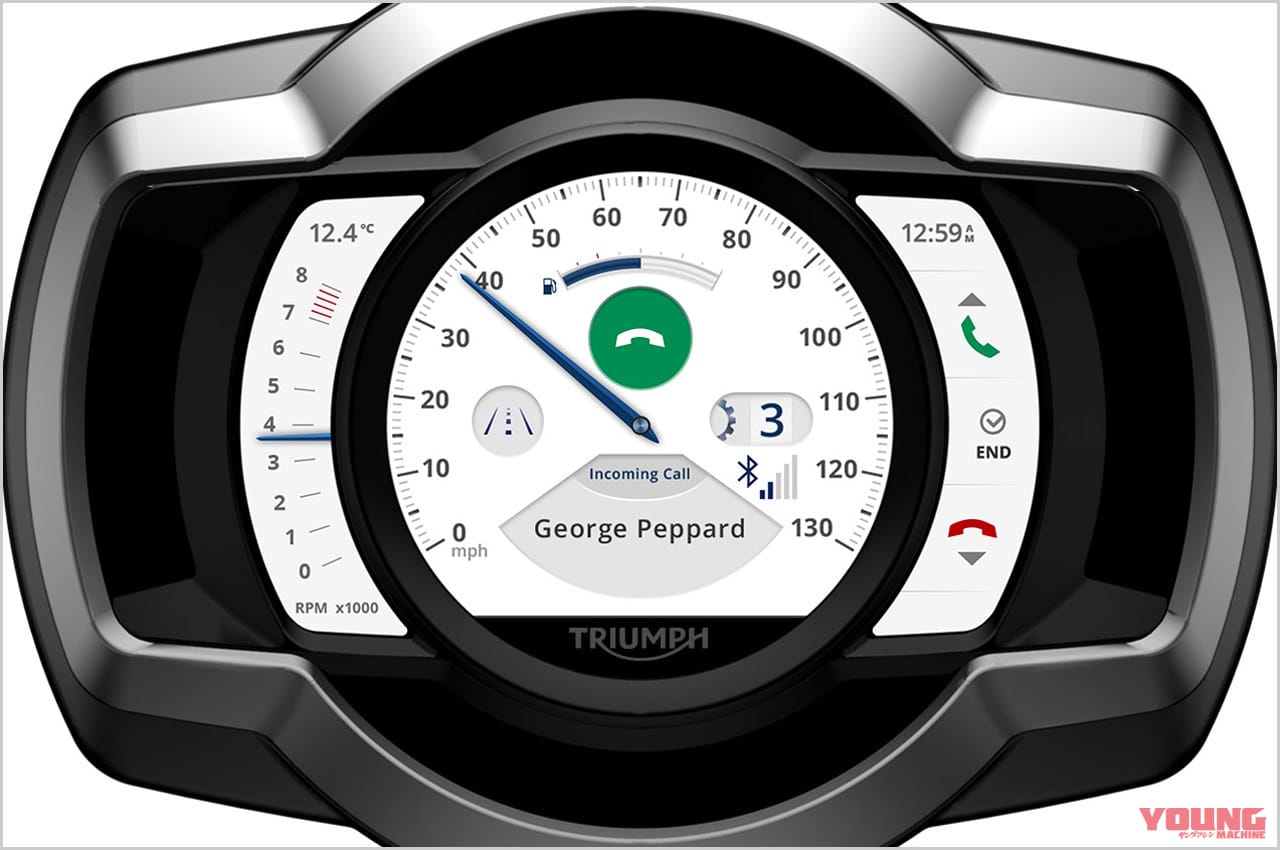 トライアンフ スクランブラー1200XC/XE|メーター|個性派&傑作揃いの”メーター”年代記〈’10年代以降〉【カラー液晶がデビューしジワジワ浸透中】