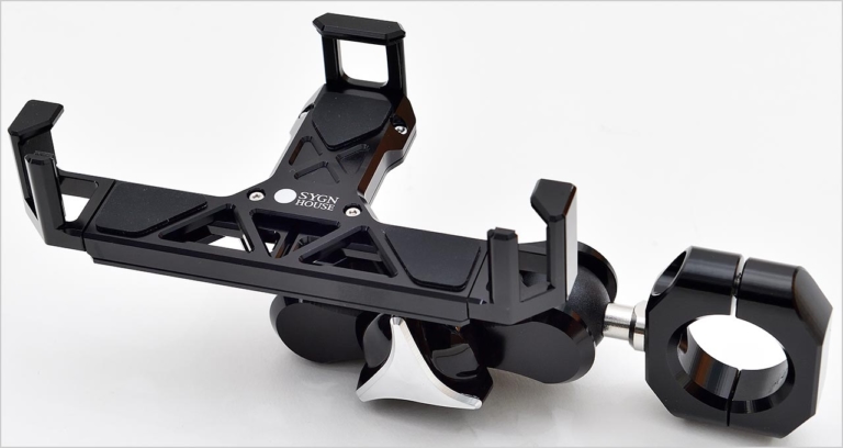 サインハウス マウントシステム ホルダーセット ブラック|サイン・ハウスのバイク専用デバイスホルダー「マウントシステム」:時代のニーズに合わせた新製品が登場!