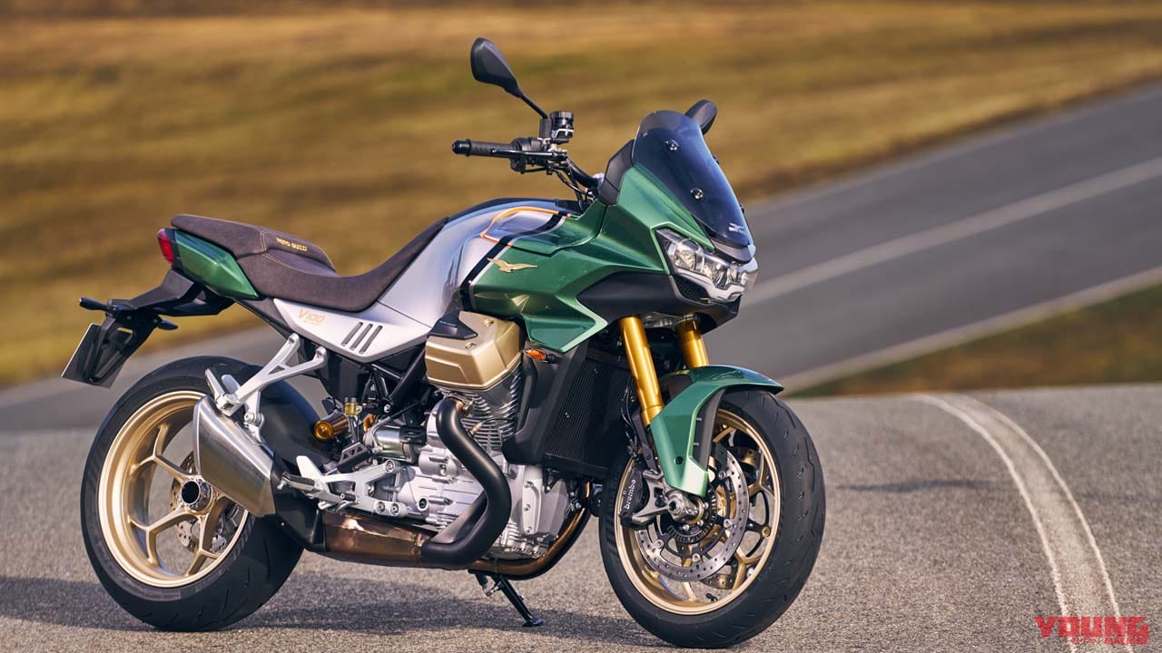 モトグッツィ「V100マンデッロ」世界初公開! 電動アクティブエアロを初装備