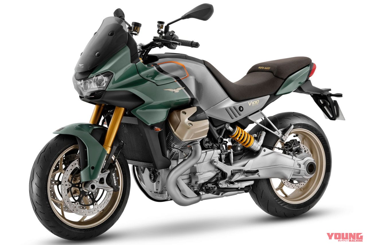 MOTO GUZZI V100 MANDELLO|モトグッツィ「V100マンデッロ」世界初公開! 電動アクティブエアロを初装備
