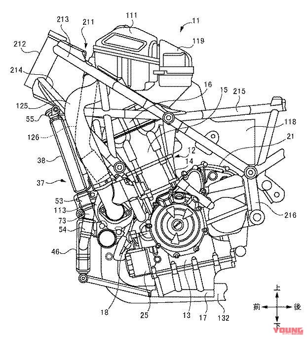 【特許図】|スズキのターボバイク「リカージョン」計画は生きていた!? 冷却系統などの特許図が出現