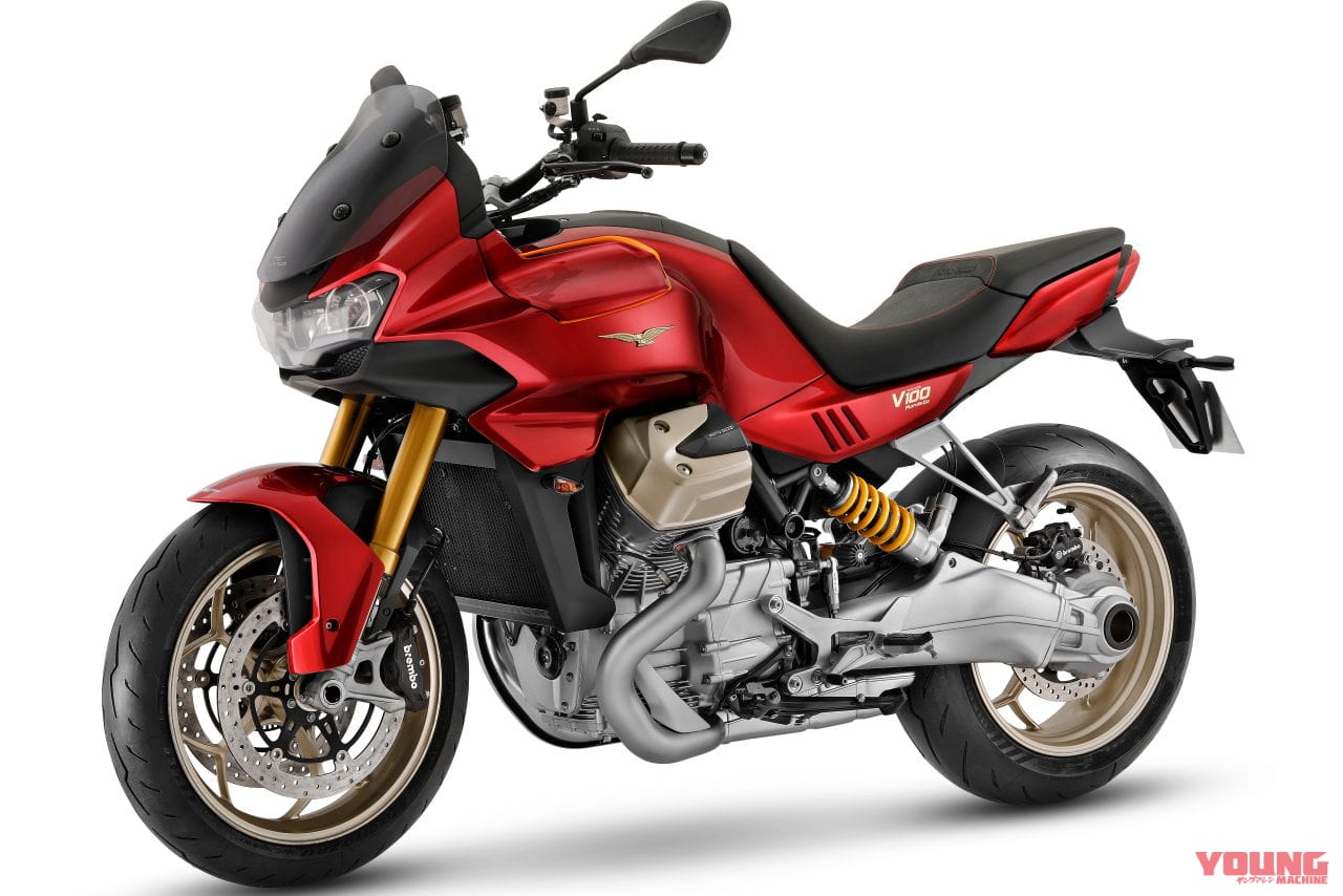 MOTO GUZZI V100 MANDELLO|モトグッツィ「V100マンデッロ」世界初公開! 電動アクティブエアロを初装備