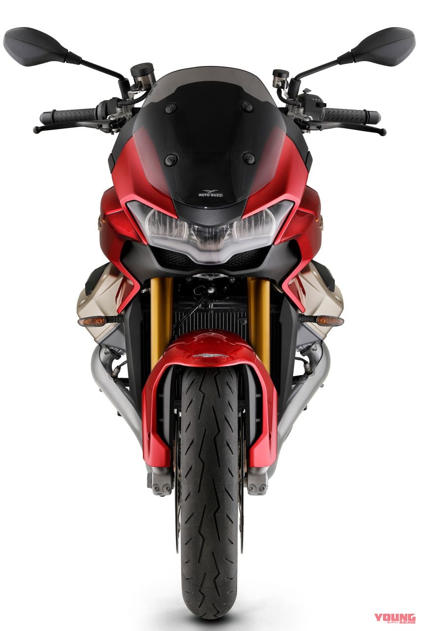 MOTO GUZZI V100 MANDELLO|モトグッツィ「V100マンデッロ」世界初公開! 電動アクティブエアロを初装備