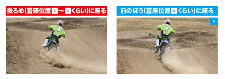 コーナリング|着座位置|違い|どこに? どのタイミングで? なぜ座る? シッティング大研究〈渡辺学のオフロードライディング指南|前編〉
