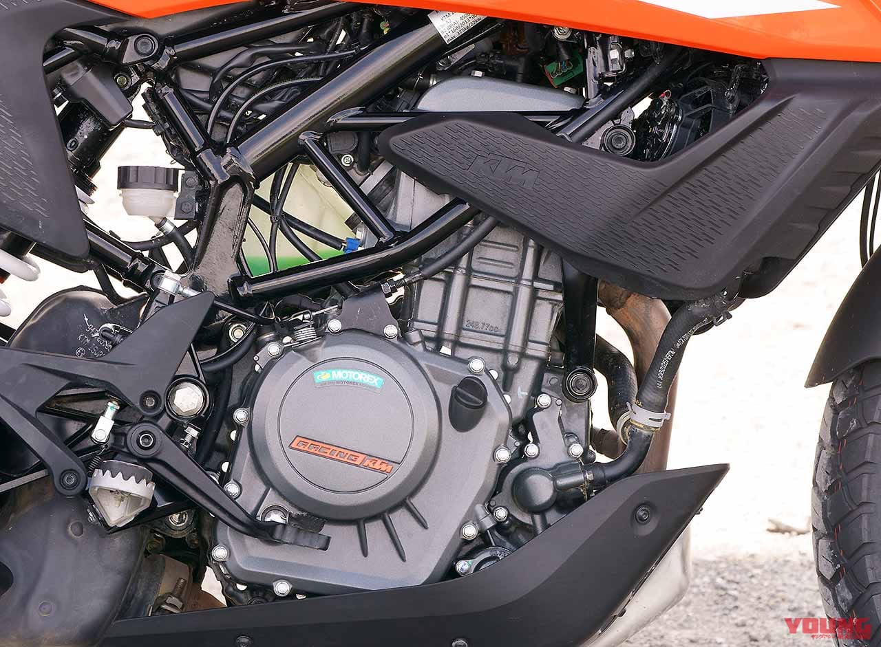 |KTM 250/390アドベンチャー試乗比較【ディテール編|取り回し軽快な単気筒マシン】