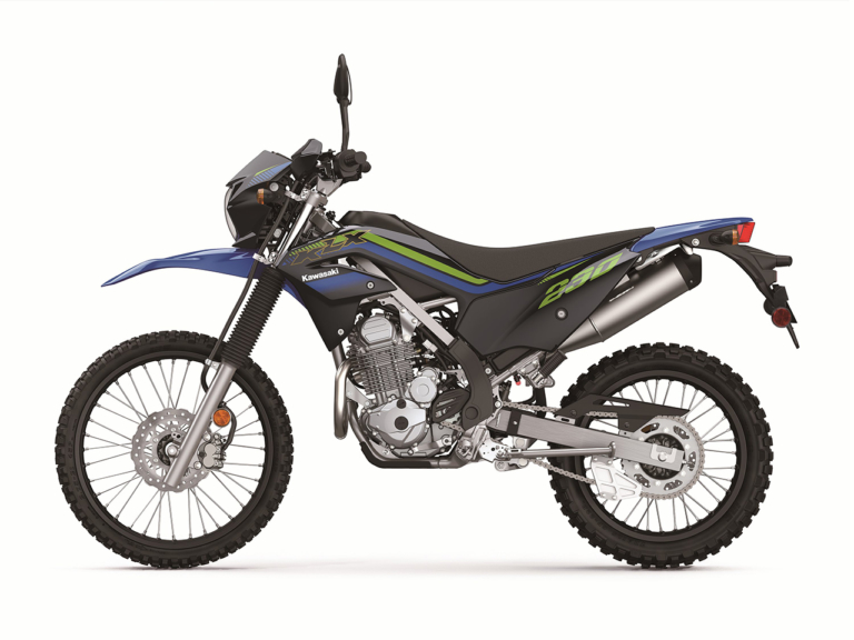 KLX230SE|ブルー|オフ装備充実の上級グレード! カワサキKLX230に“SE”が登場