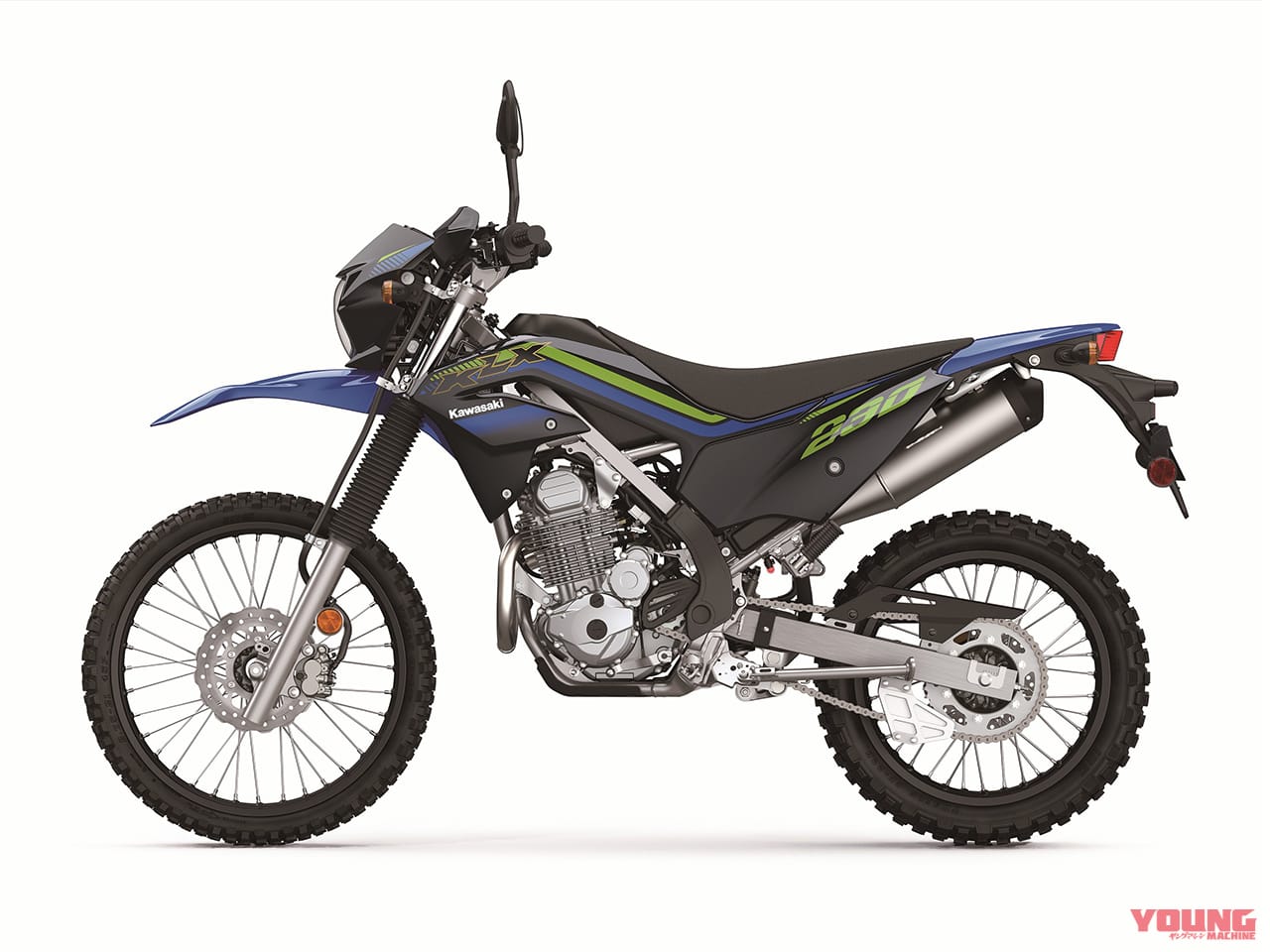 KLX230SE|ブルー|オフ装備充実の上級グレード! カワサキKLX230に“SE”が登場