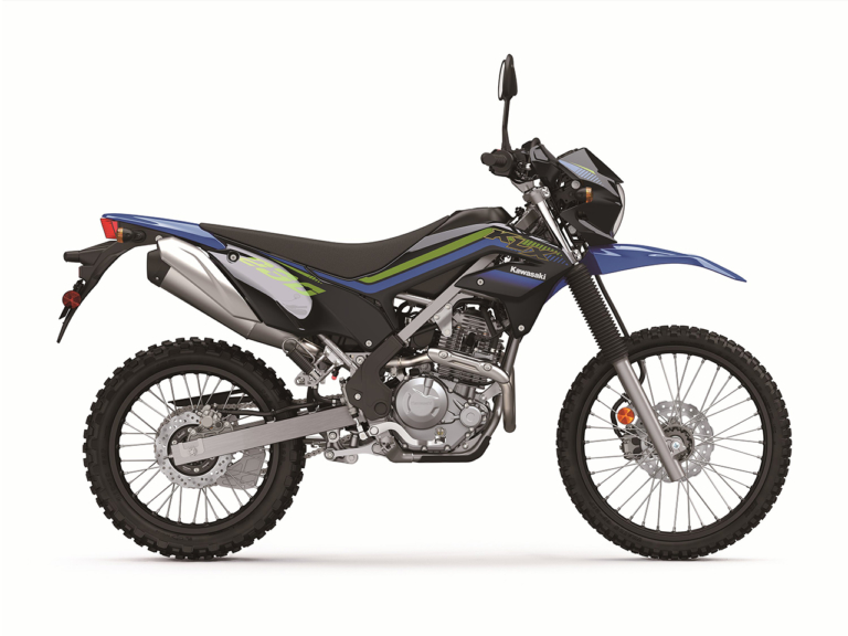 KLX230SE|ブルー|オフ装備充実の上級グレード! カワサキKLX230に“SE”が登場