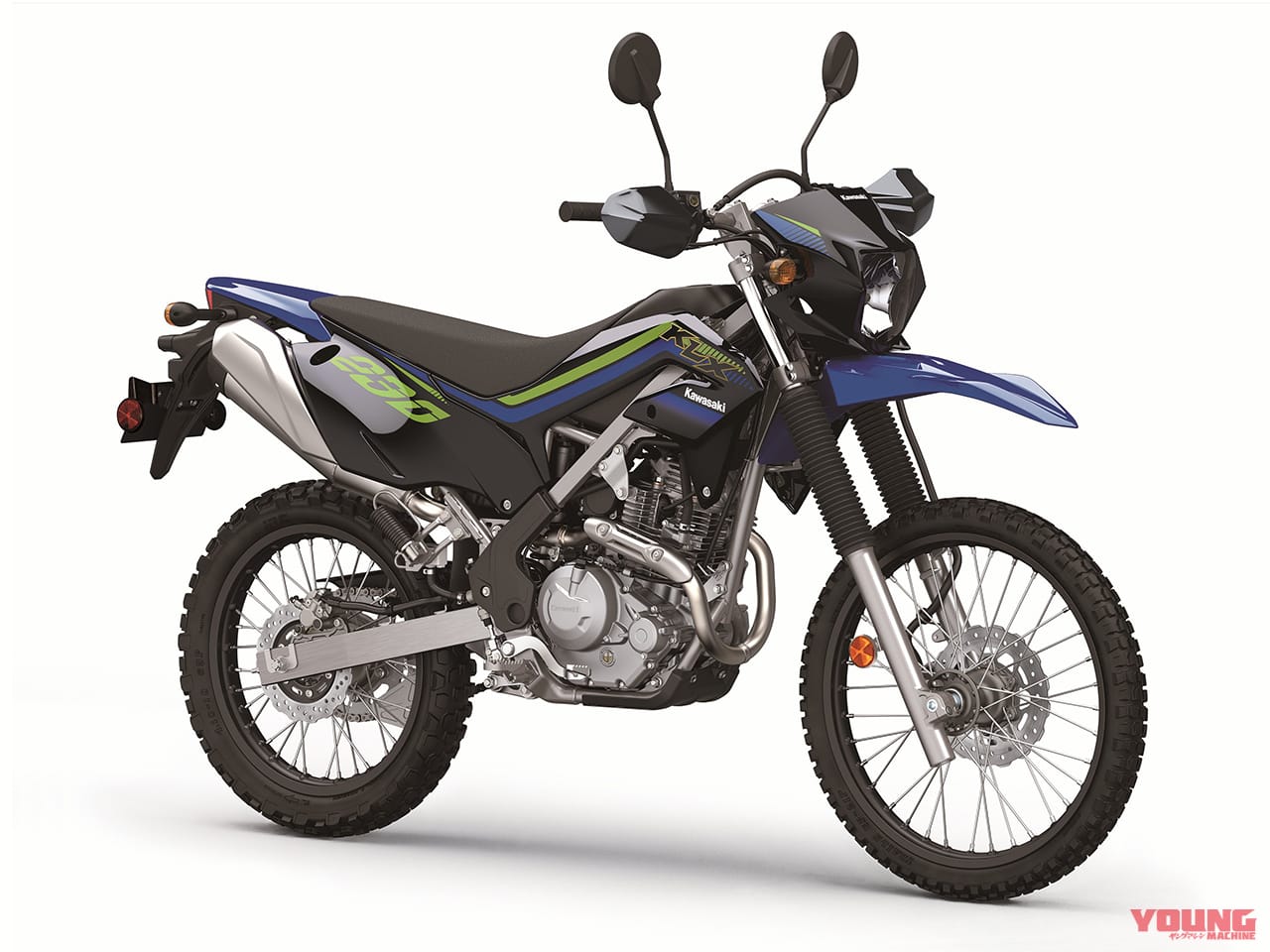 KLX230SE|ブルー|オフ装備充実の上級グレード! カワサキKLX230に“SE”が登場