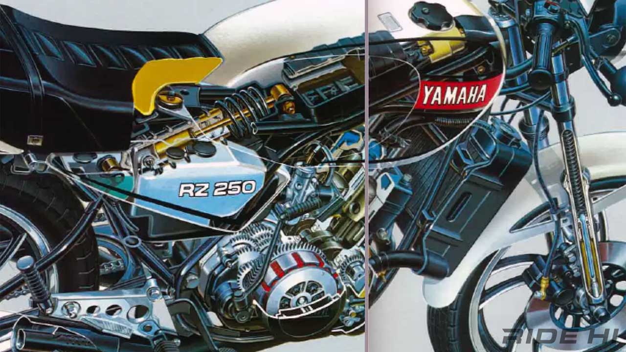 RZ250はチャンバー、モノサス、ライポジまでレースパーツだらけ