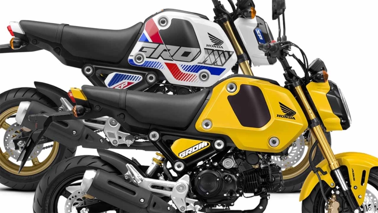 ホンダ「グロム」に鮮烈イエロー、”SP”も見参だとッ?! 【’22 ホンダ 新色続々登場】