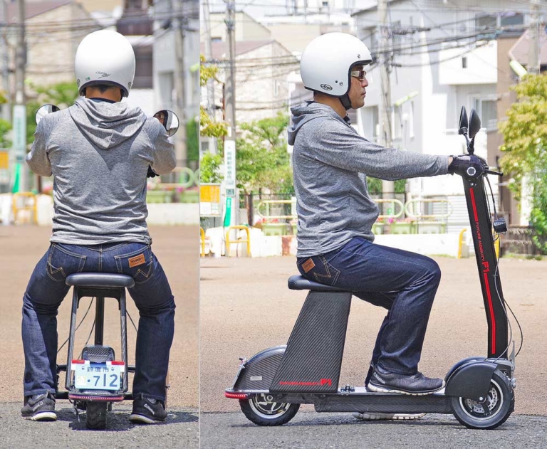 電動ミニカー|フューチャー フューチャーモビリティ F1|ポジション|折りたためる電動3輪ミニカー「フューチャーモビリティF1」試乗インプレッション