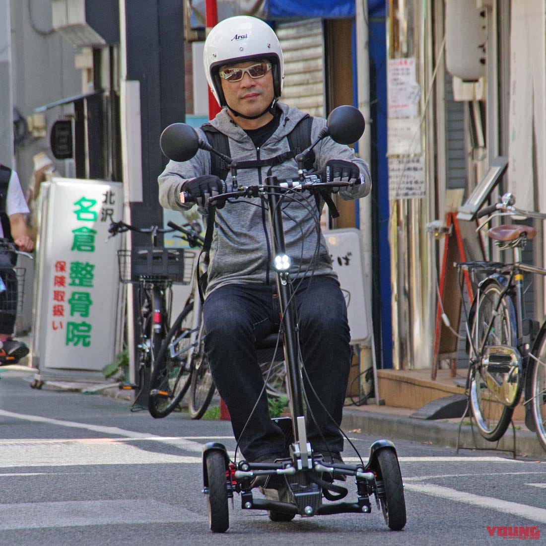 電動ミニカー|フューチャー フューチャーモビリティ F1|登坂性能|折りたためる電動3輪ミニカー「フューチャーモビリティF1」試乗インプレッション