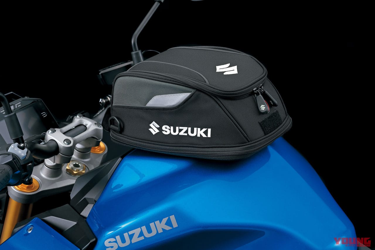 '21 スズキGSX-S1000|オプション|タンクバッグ|’21新型スズキGSX-S1000徹底解剖・新旧ディテール比較【フォルム完全刷新。磨き抜かれたスタイリング】