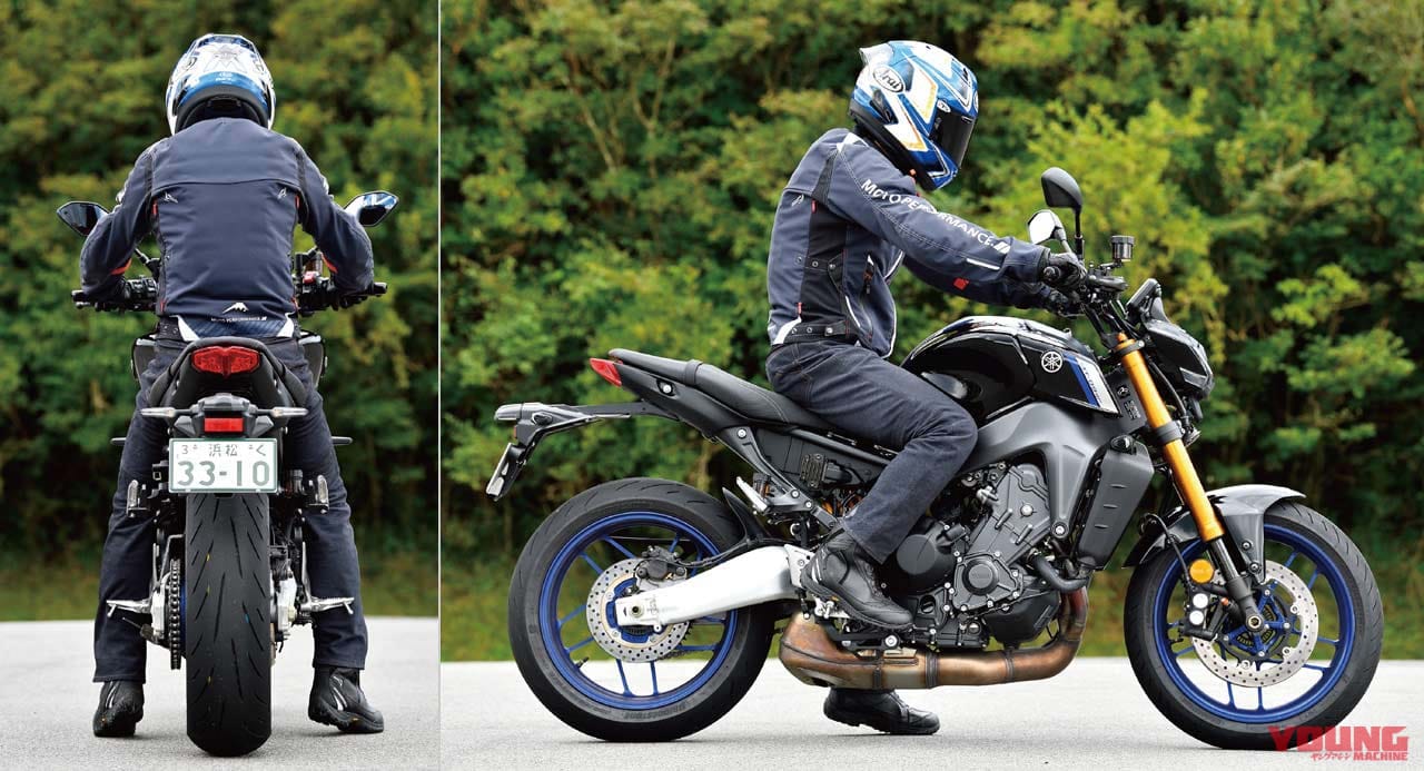 ヤマハMT-09 SP|ライディングポジション|’21新型スズキGSX-S1000徹底解剖:ライバル比較編〈vs MT-09/ニンジャ1000SX〉